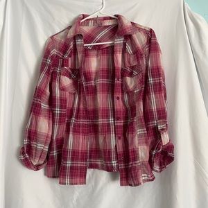 Pink Summer Flannel Top